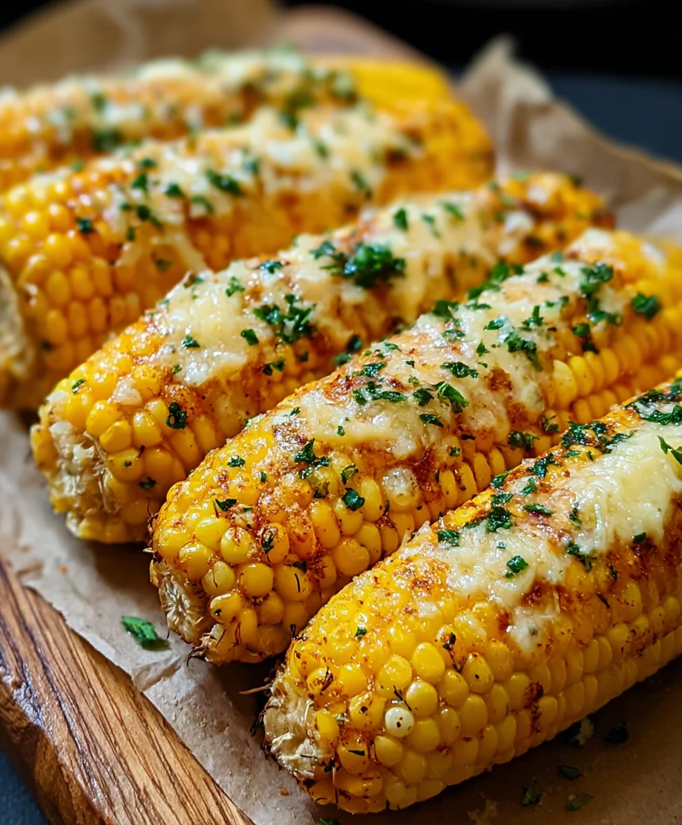 Cheesy Garlic Butter Corn on the Cob Recipe