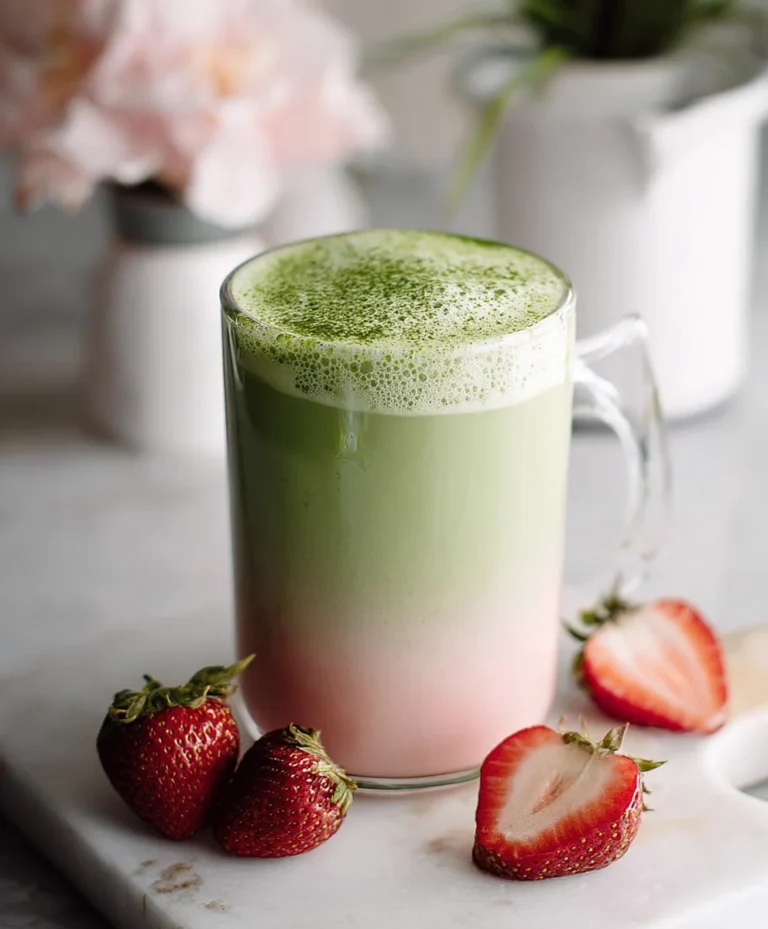 Strawberry Matcha Latte- Refreshing & Delicious Drink