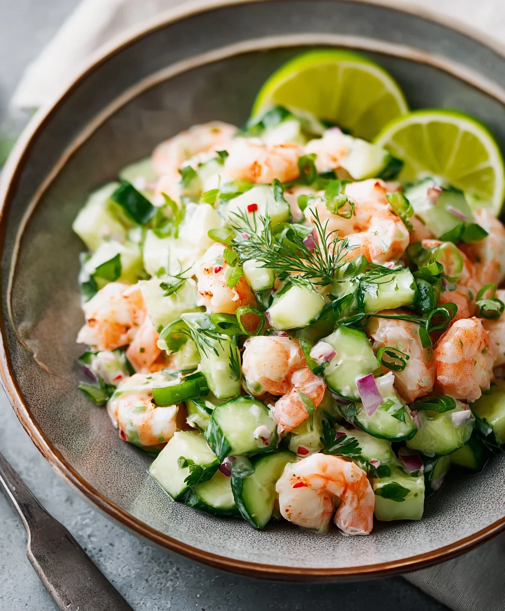 Cool Cucumber Shrimp Salad - Easy & Refreshing
