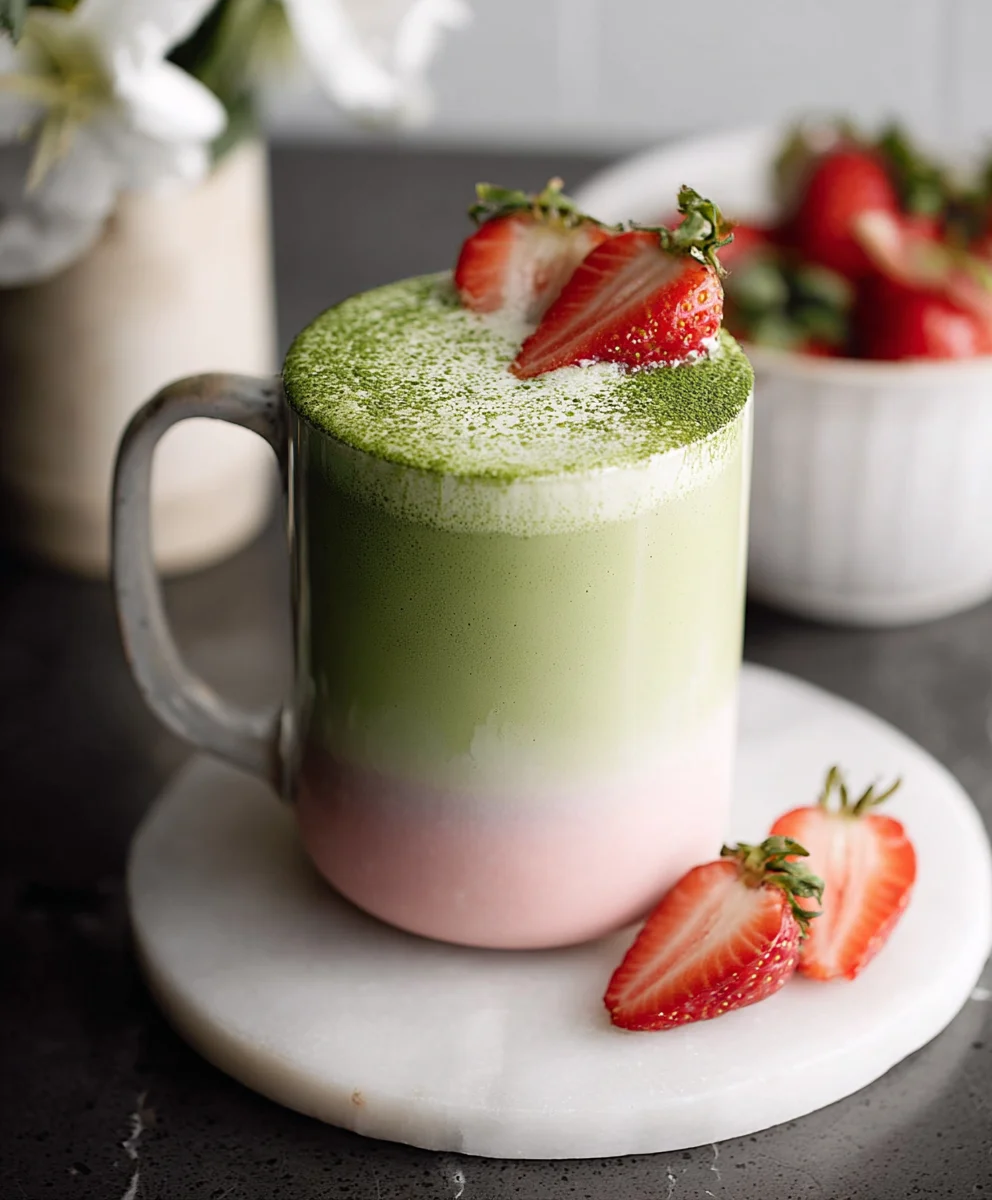 Strawberry Matcha Latte- Refreshing & Delicious Drink
