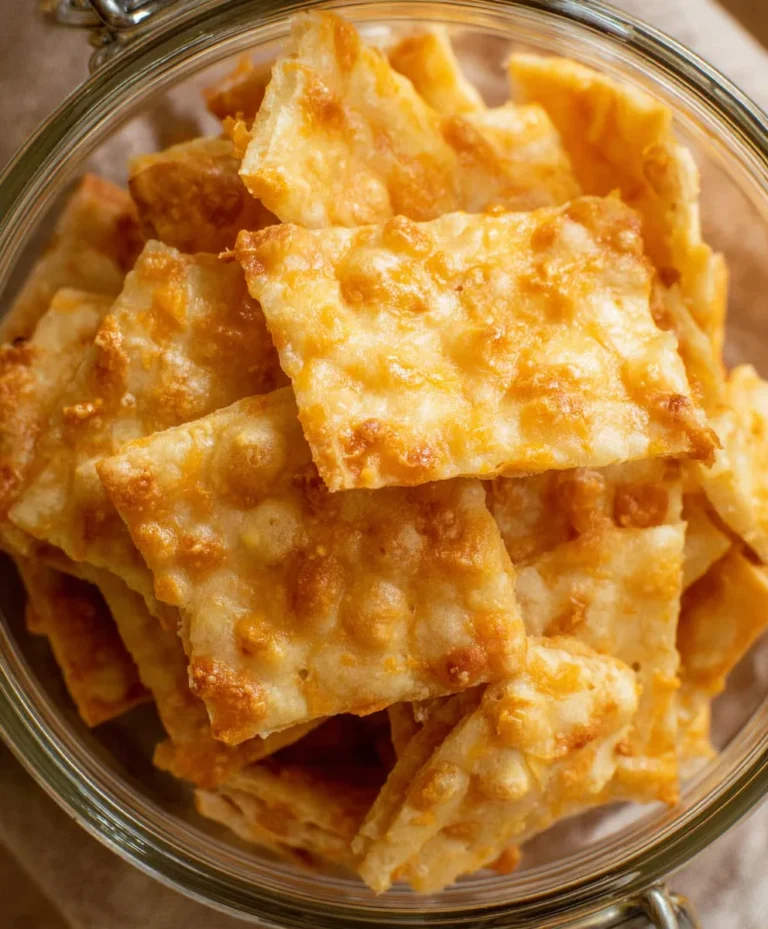 Easy Sourdough Cheddar Crackers Recipe