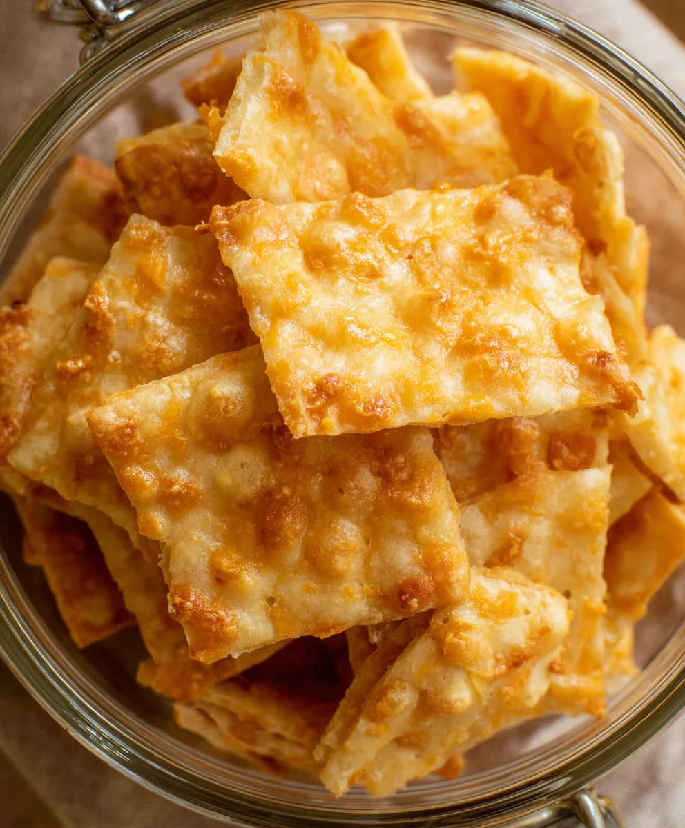 Easy Sourdough Cheddar Crackers Recipe