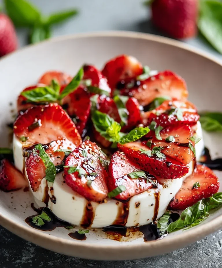 Balsamic Strawberry Caprese-Fresh Salad Twist