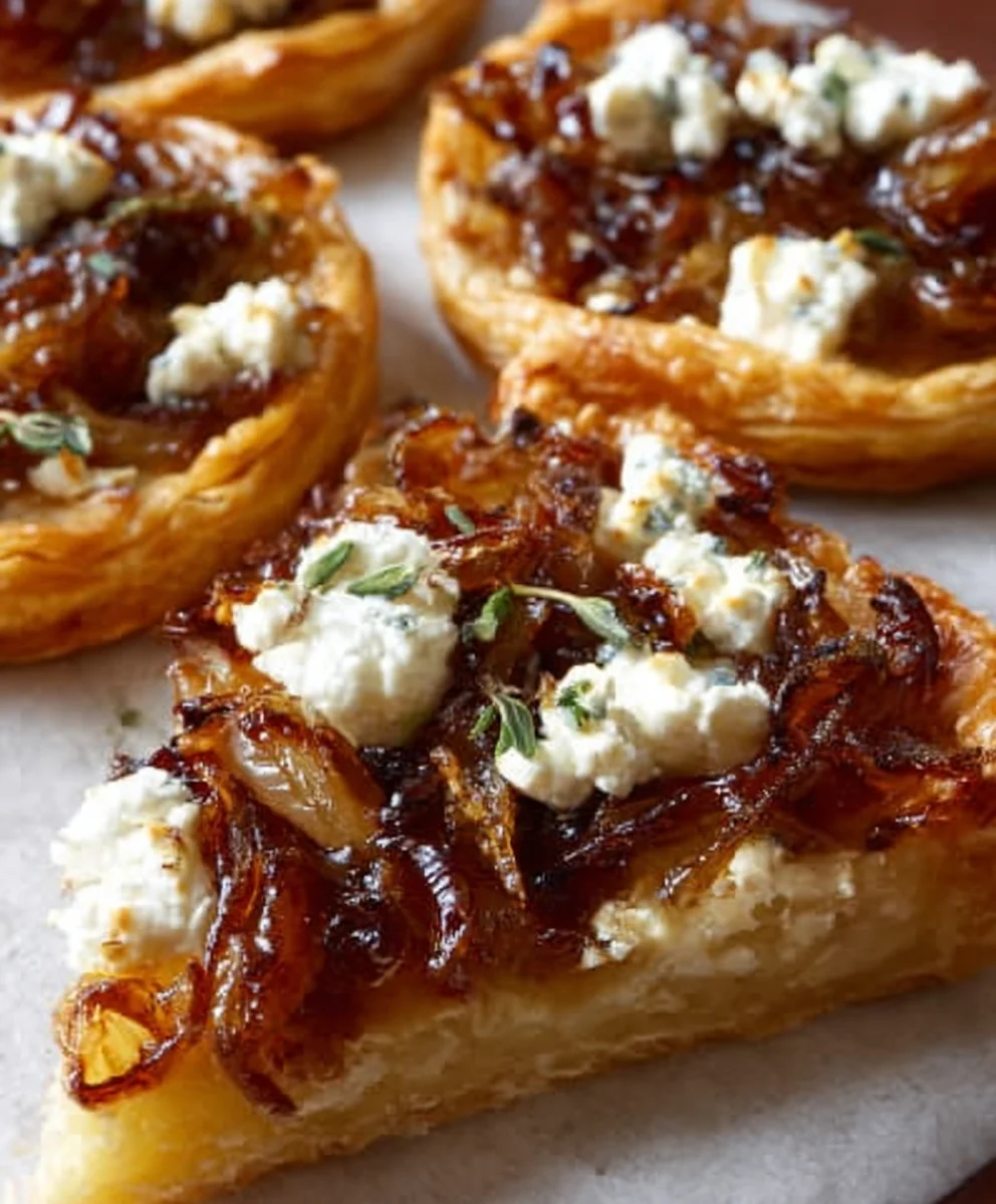 Easy Caramelized Onion Goat Cheese Tarts