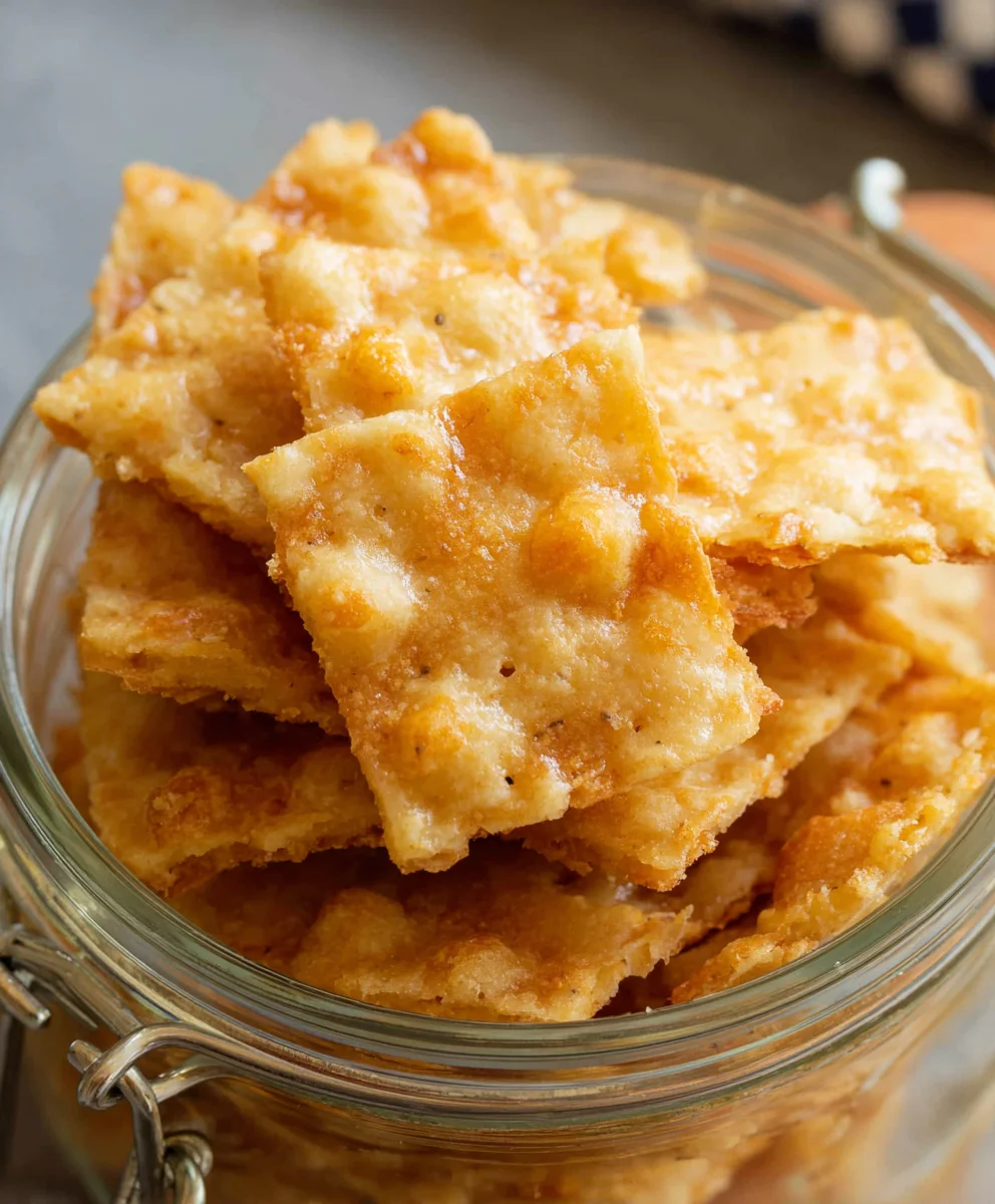 Easy Sourdough Cheddar Crackers Recipe