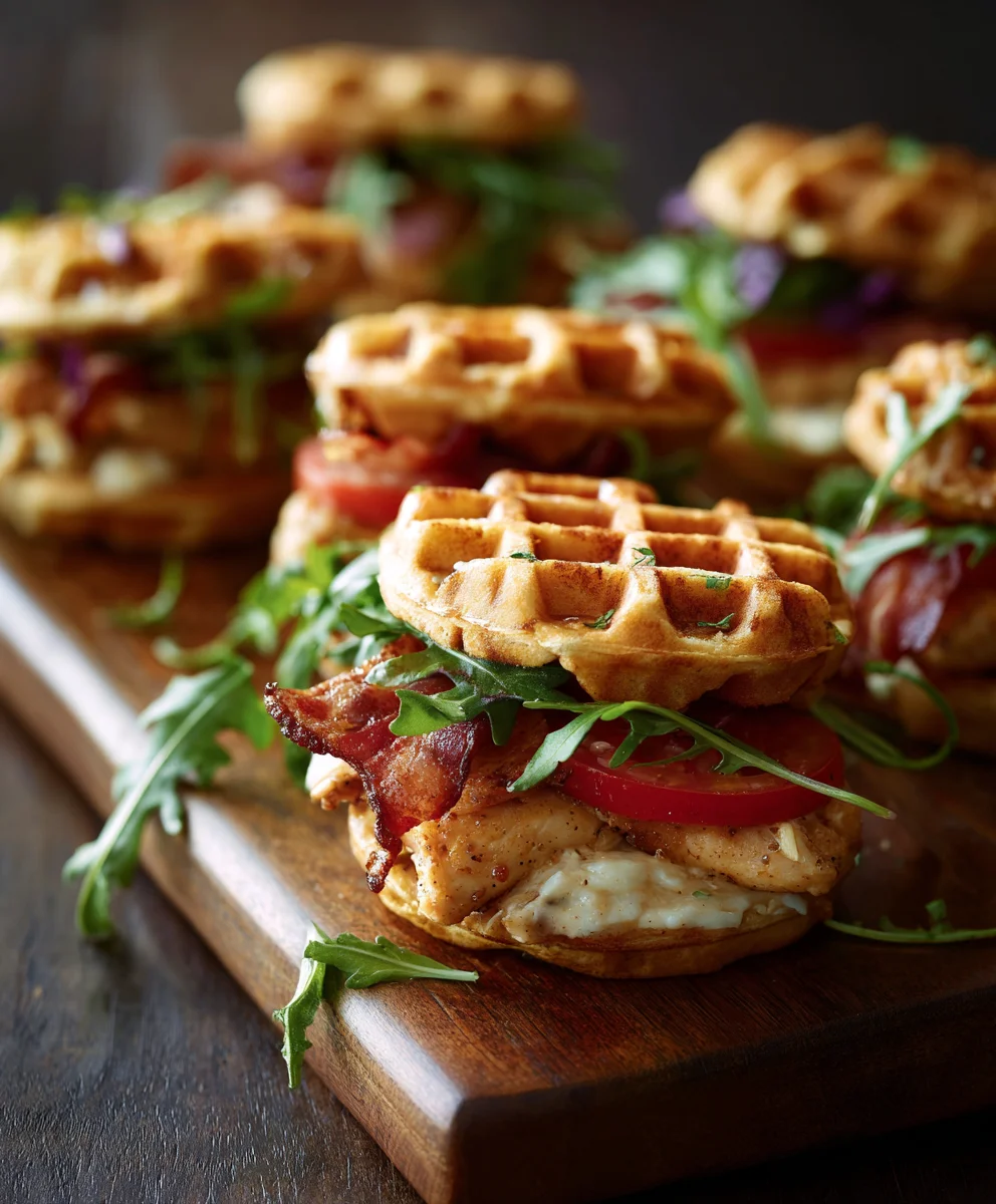 Game Day Chicken Waffle Sliders-Easy Crowd Pleaser