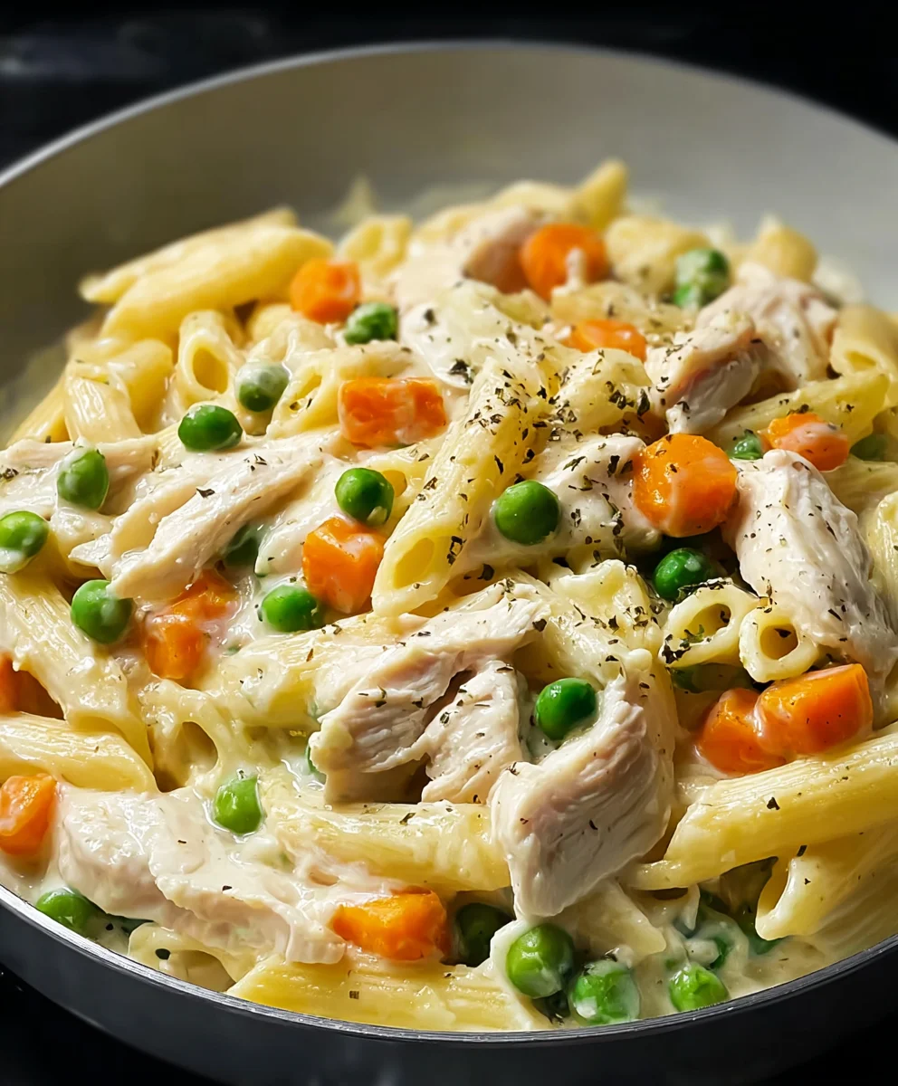 Quick Chicken Pot Pie Pasta-Comfort Food Done Right