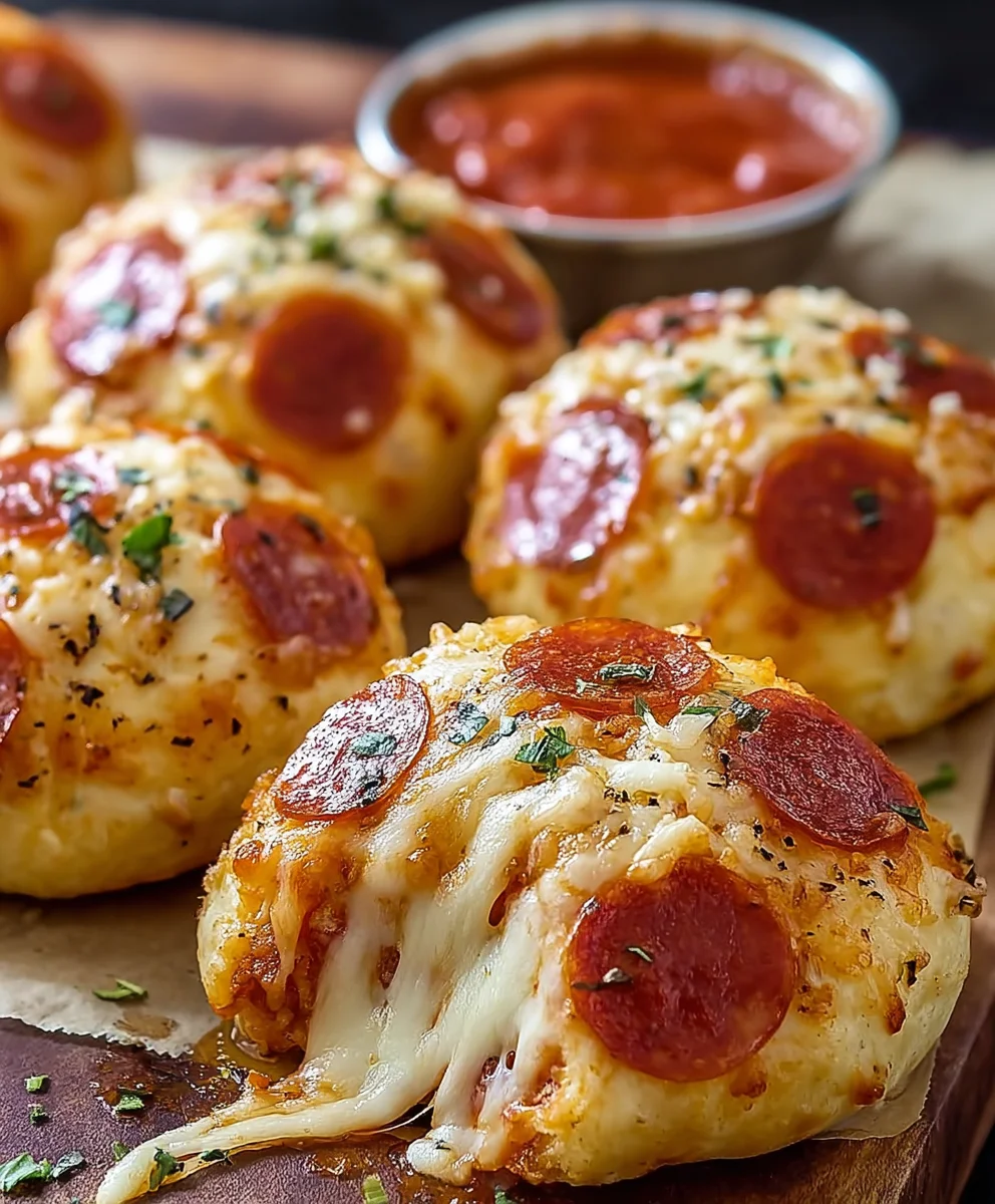 Cheesy Pizza Bombs-Easy Recipe