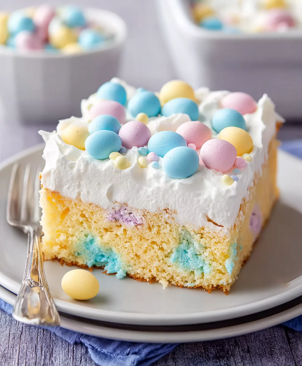 Easy Easter Poke Cake Recipe-Spring Delight