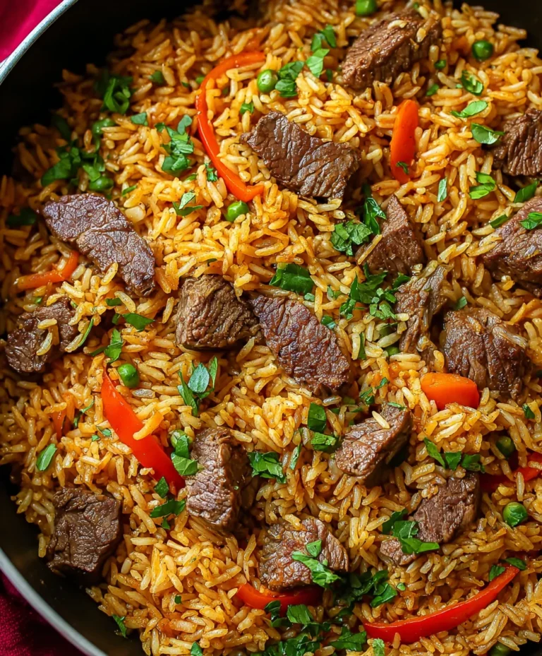 Tender Beef Rice Plov Recipe-Flavorful & Easy