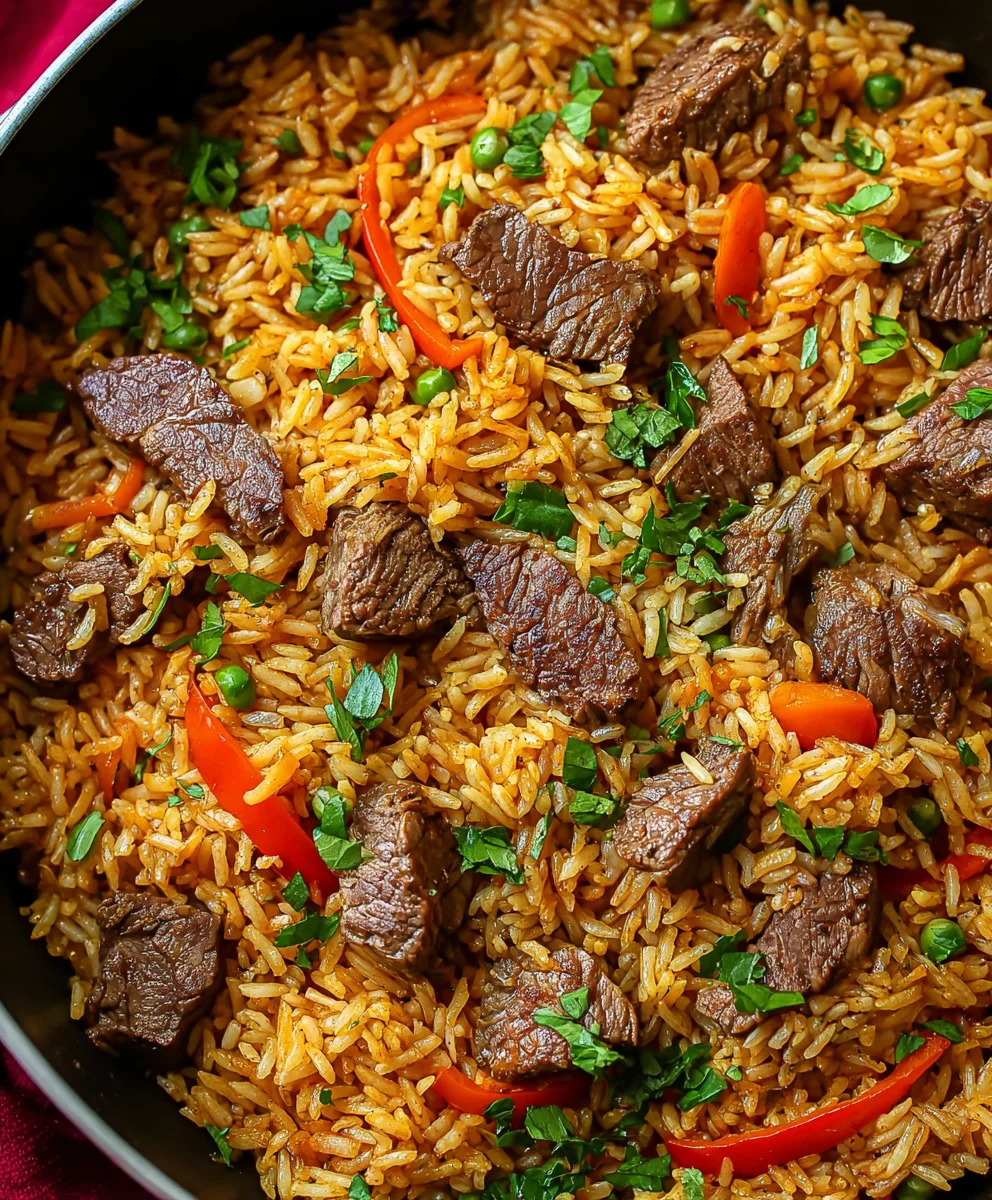 Tender Beef Rice Plov Recipe-Flavorful & Easy