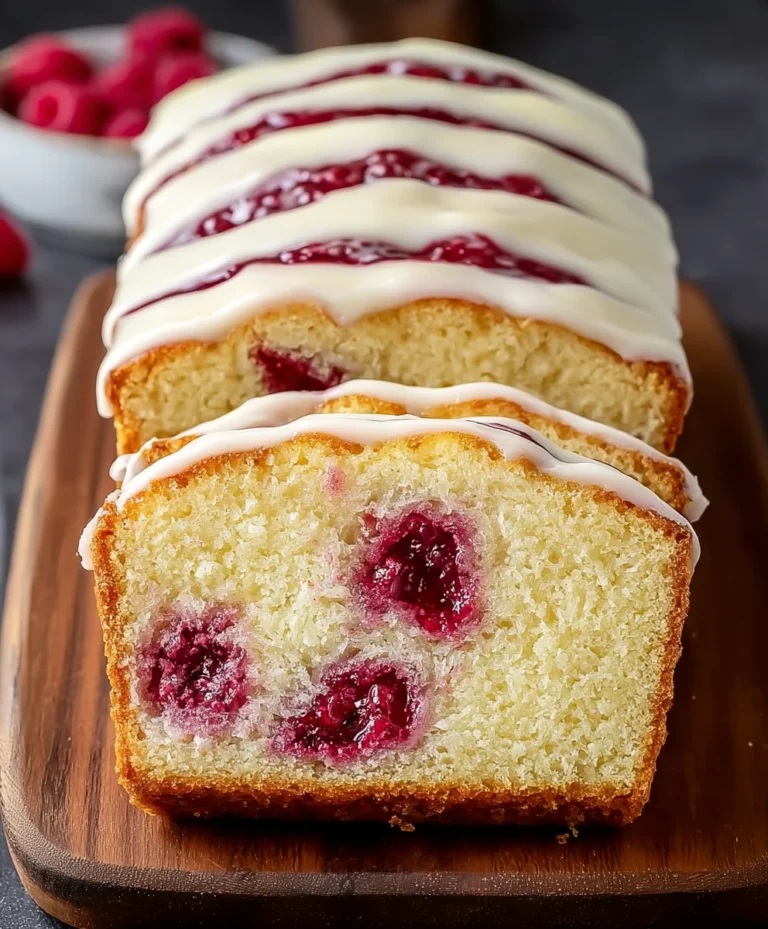 White Chocolate Raspberry Loaf Cake Recipe – Easy & Delicious