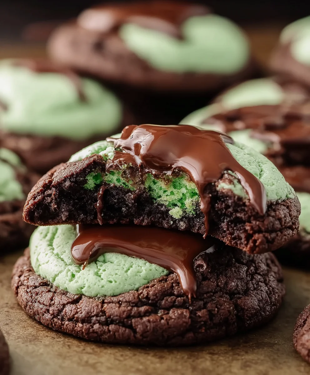 Easy Grasshopper Cake Mix Cookies - Quick Dessert