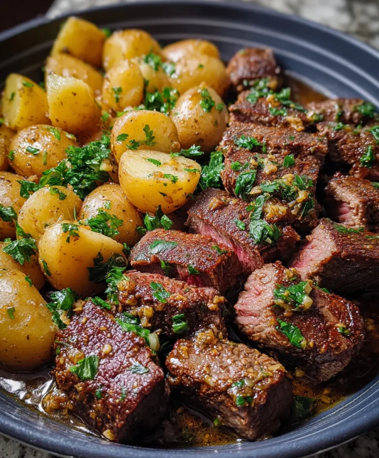 Garlic Butter Steak and Potatoes-Easy Recipe
