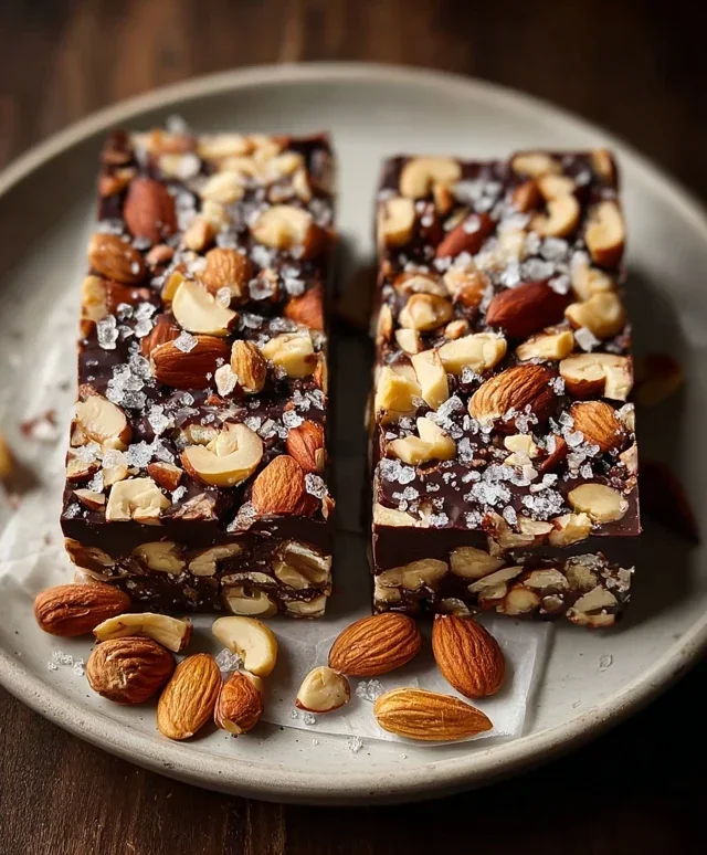 Dark Chocolate and Sea Salt Nut Bars
