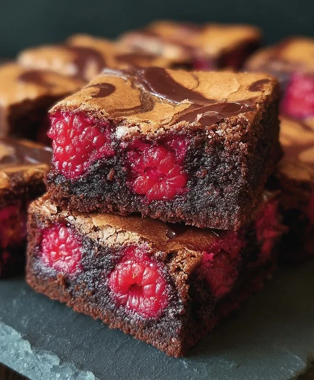Raspberry Swirl Brownies