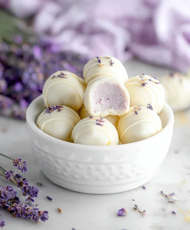 Honey Lavender White Chocolate Truffles