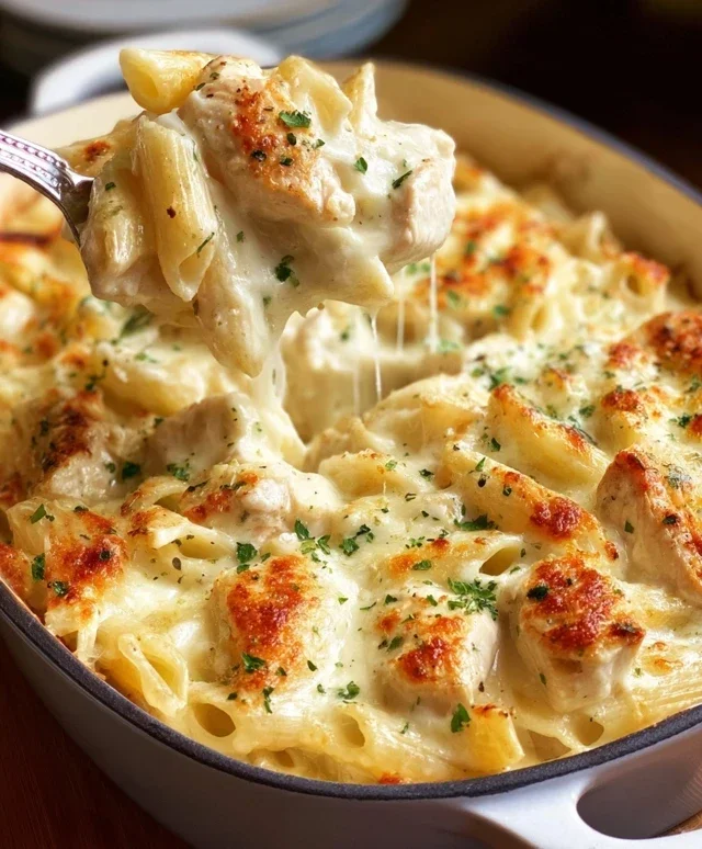 Chicken Alfredo Bake