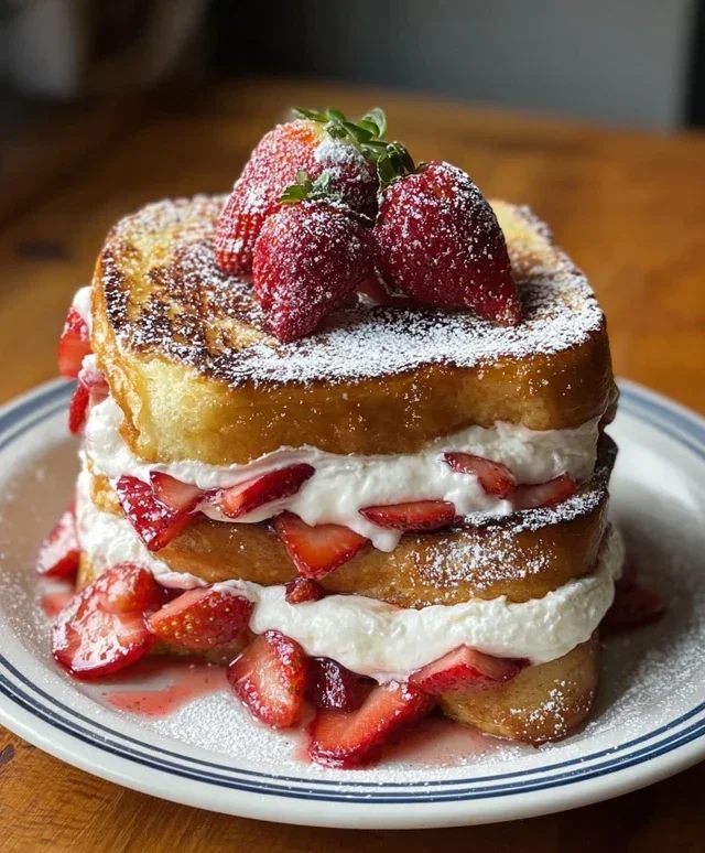 Strawberry Cream Cheese Stuffed French Toast