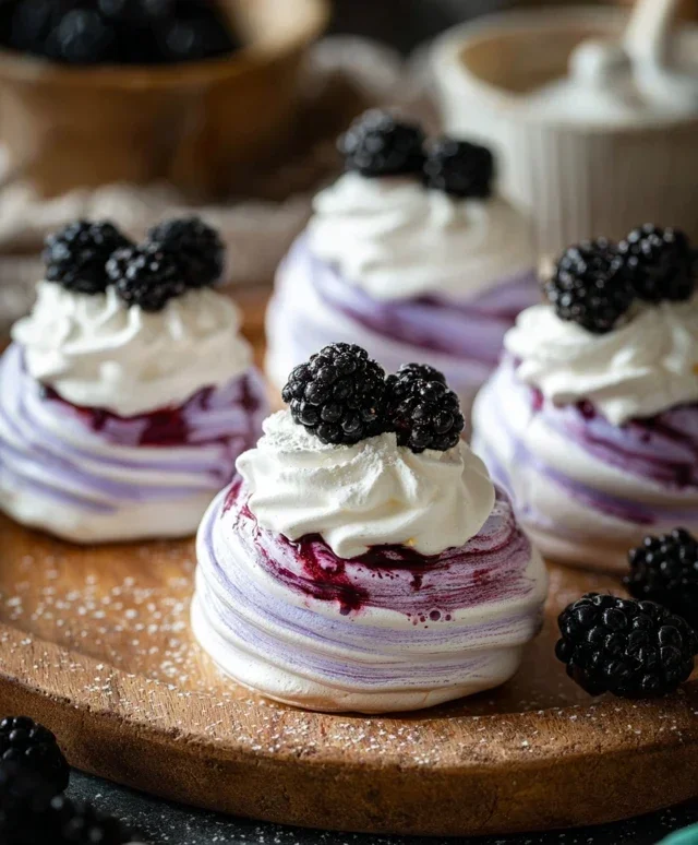 Blackberry Pavlovas