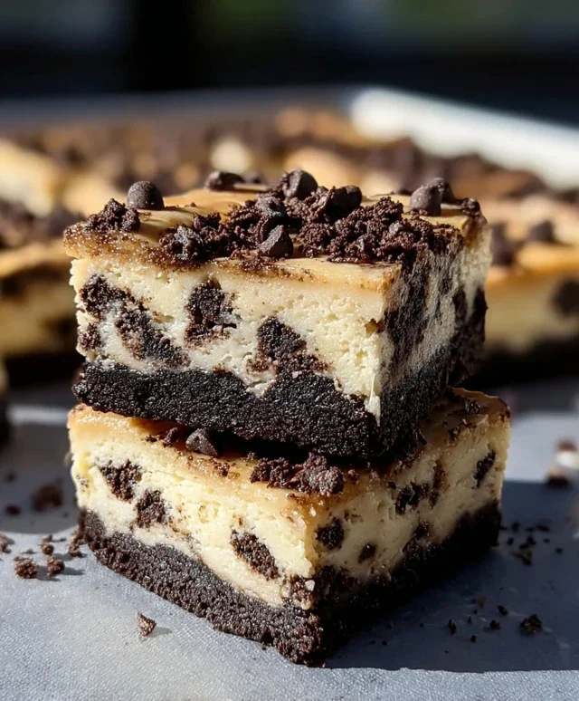 Chocolate Chip Oreo Cheesecake Bars