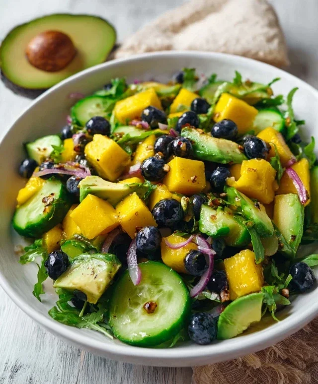 Mango Cucumber Salad with Blueberry and Avocado