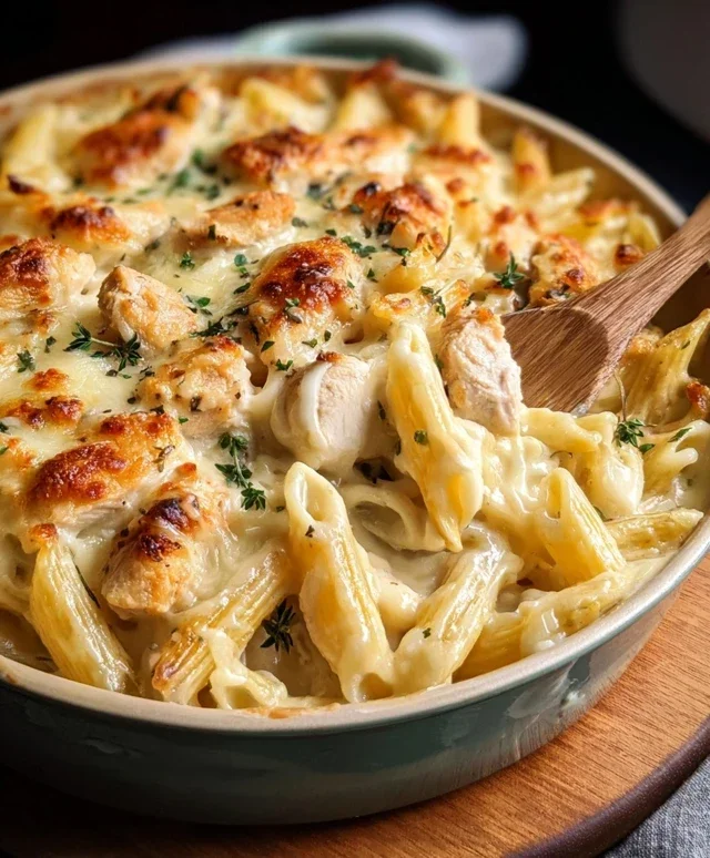 Chicken Alfredo Bake