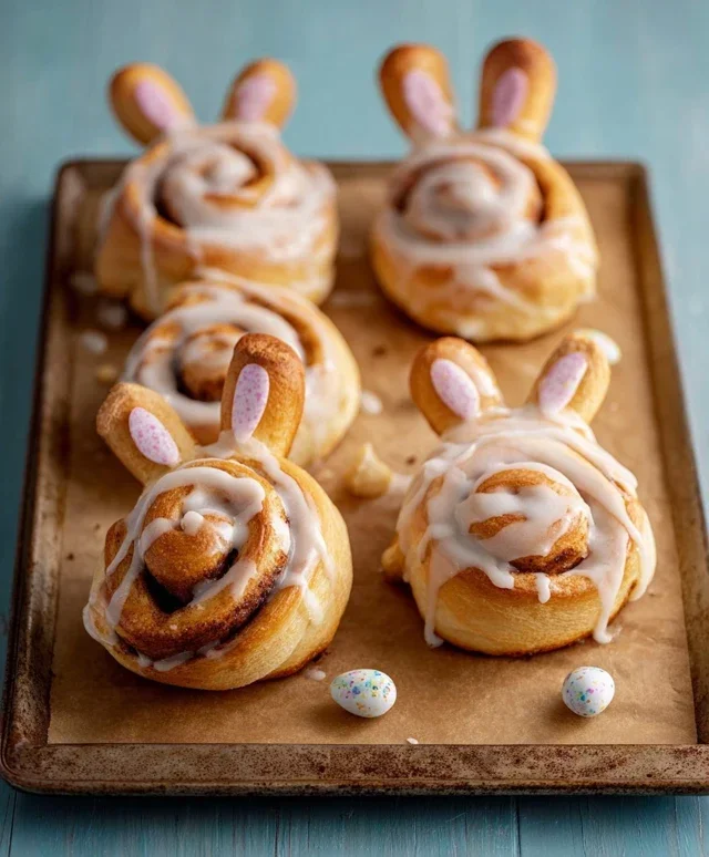 Easter Bunny Cinnamon Rolls