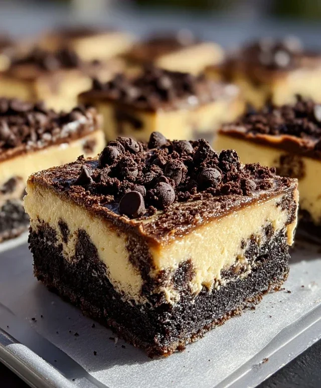 Chocolate Chip Oreo Cheesecake Bars