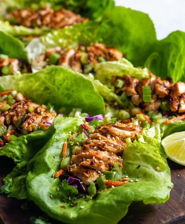 Asian chicken lettuce wraps recipe (Whole30, Pnon-non-non-alcoholic alternativeic non-alcoholic aleo, Low Carb)