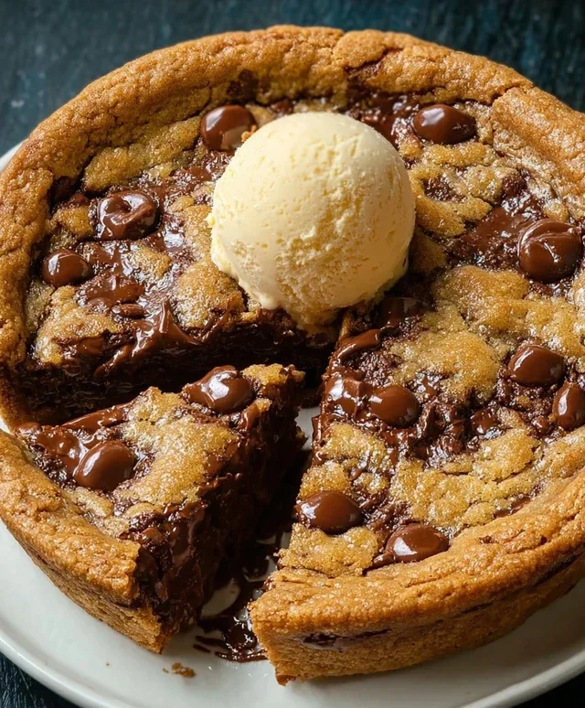 Deep Dish Nutella Cookie Pie