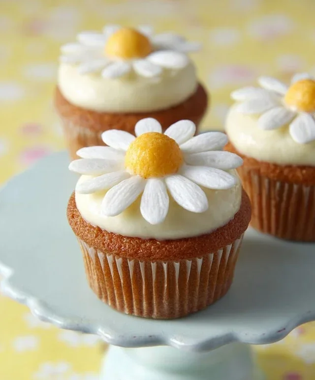 Super Cute Daisy Cupcakes
