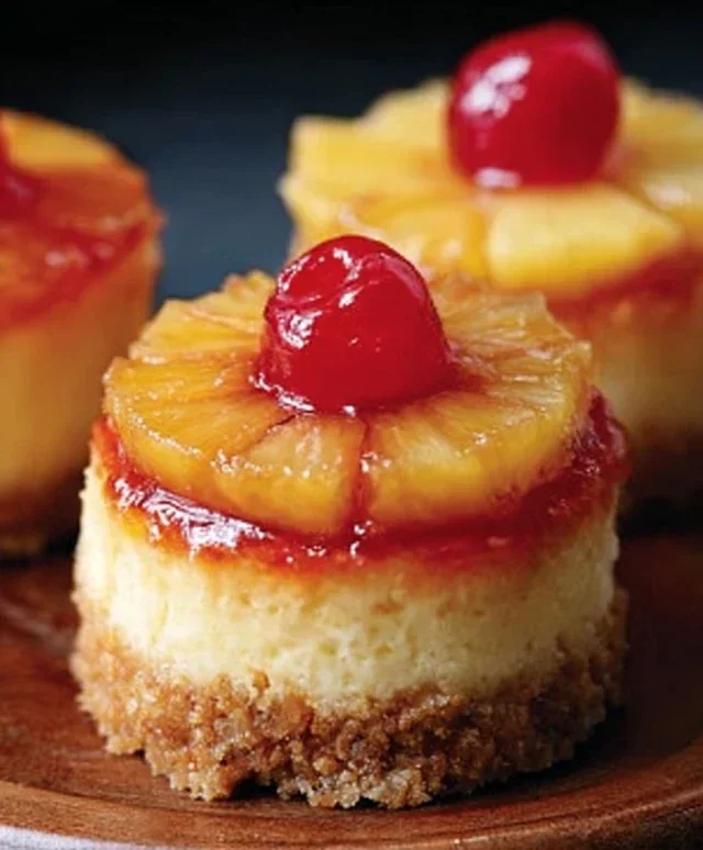 Mini Pineapple Upside-Down Cheesecakes