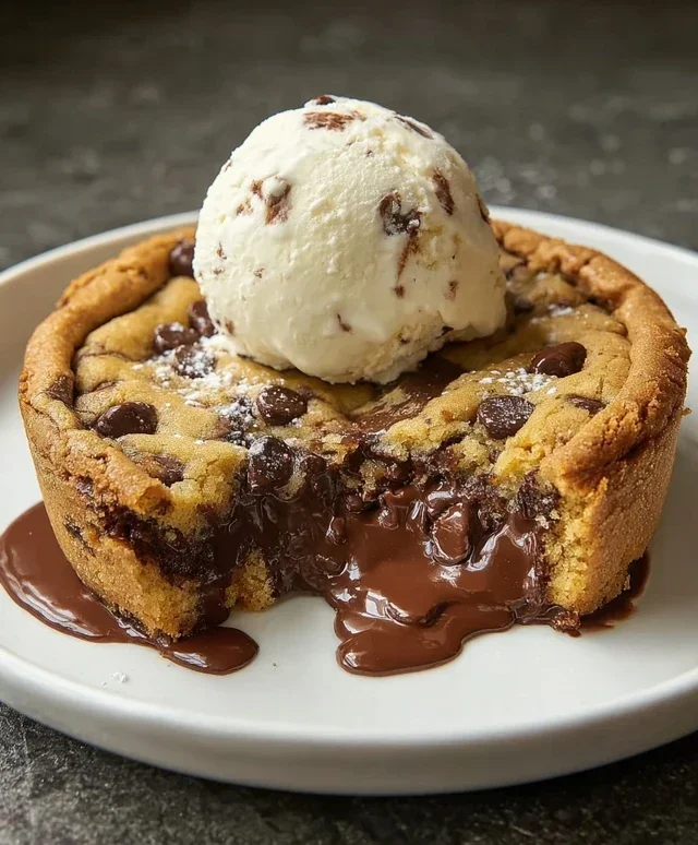 Deep Dish Nutella Cookie Pie