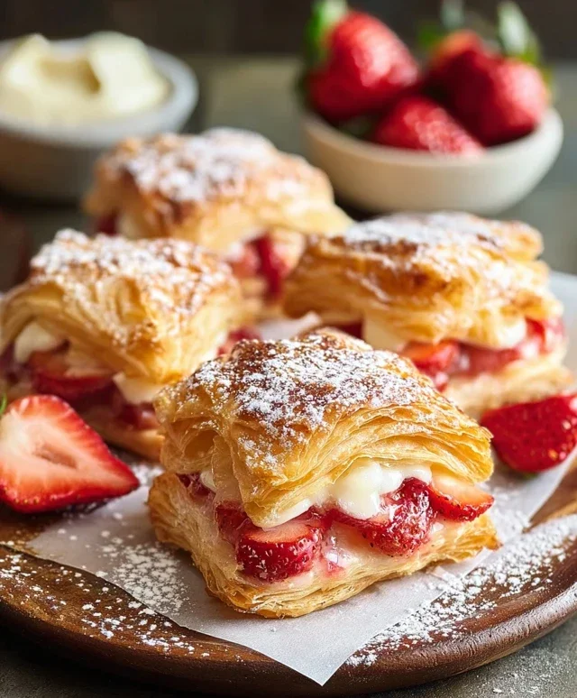 Strawberry Flaky Puffs