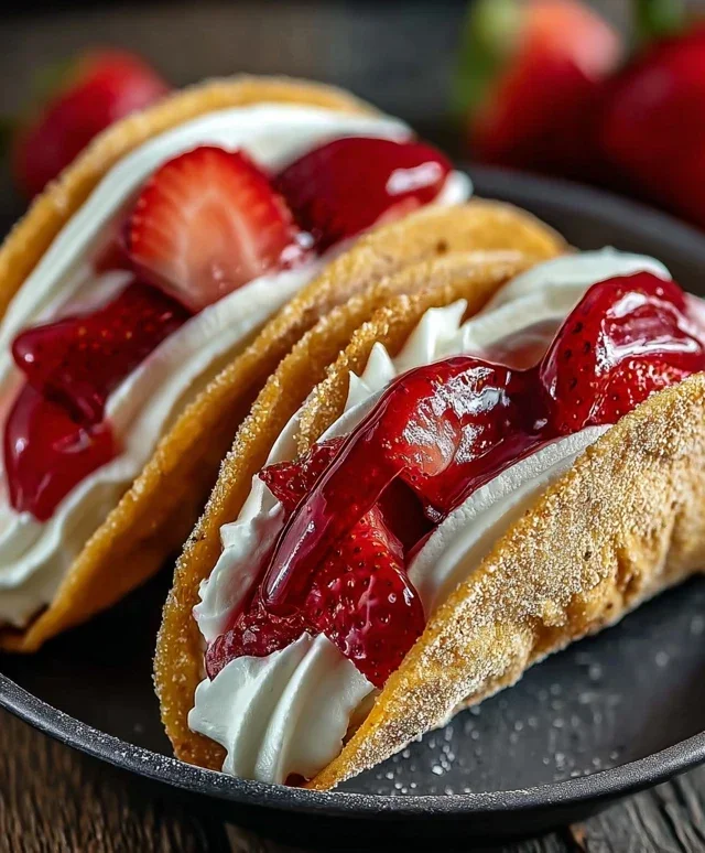 Strawberry Cheesecake Dessert Tacos
