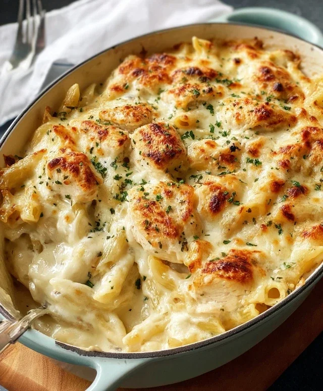Chicken Alfredo Bake