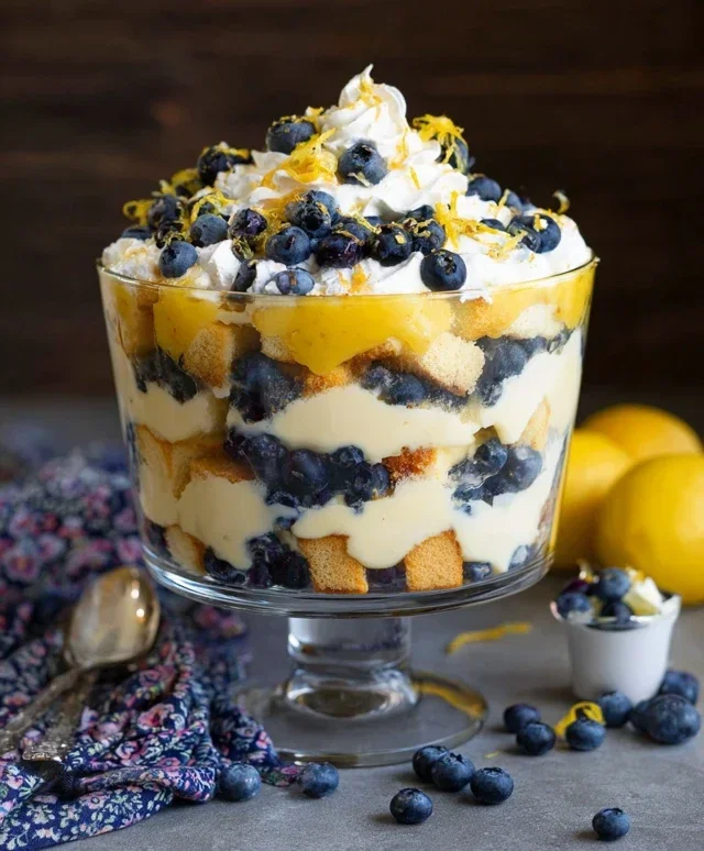 Easy Lemon Blueberry Trifle Recipe