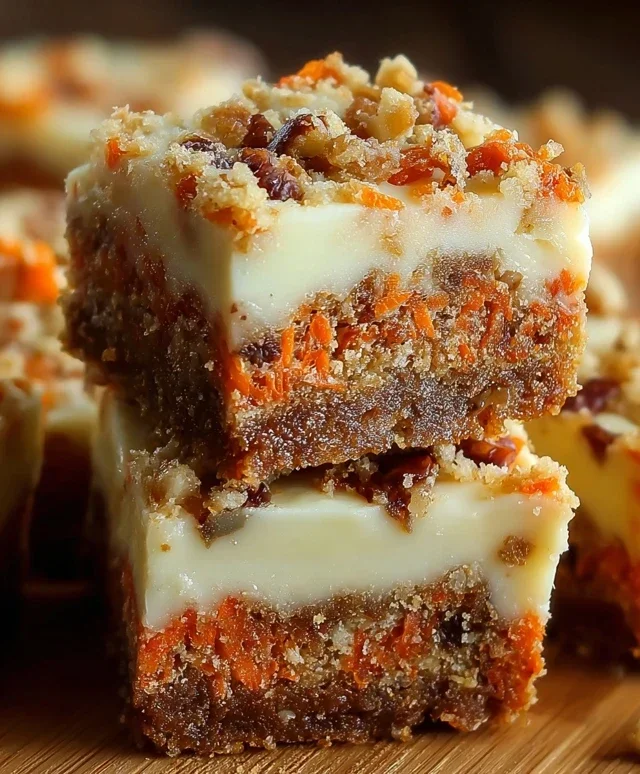 Irresistibly Indulgent Carrot Cake Cream Cheese Bars