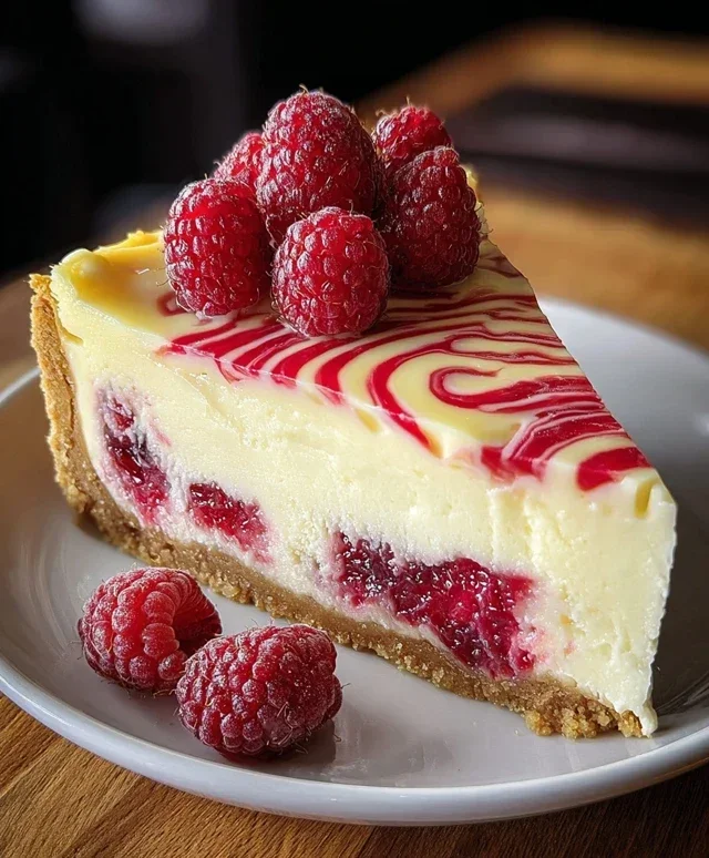 Raspberry Lemon White Chocolate Cheesecake