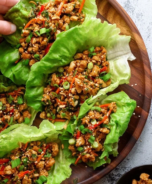 Thai Chicken Lettuce Wraps