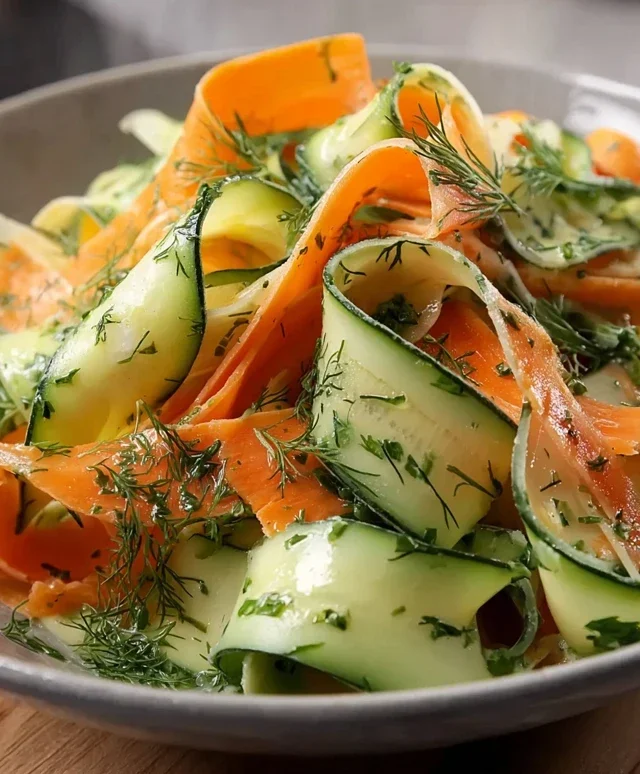 Carrot and Cucumber Ribbon Salad