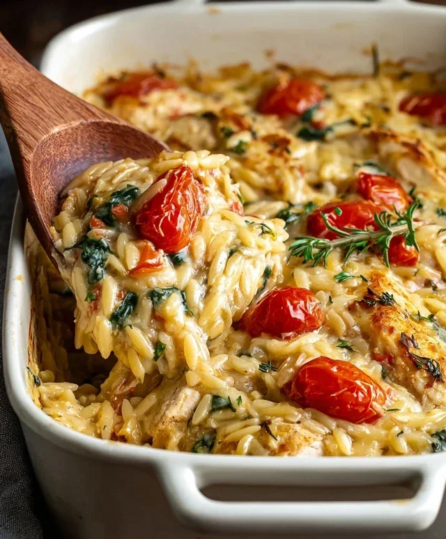 Orzo Tuscan Chicken Bake