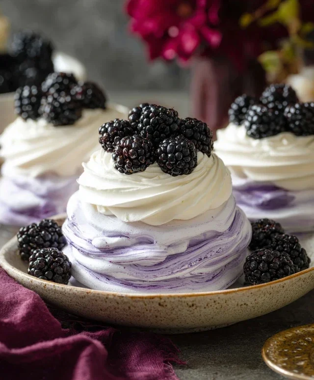 Blackberry Pavlovas