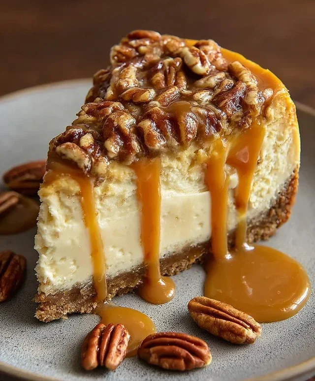 Pecan Caramel Cheesecake