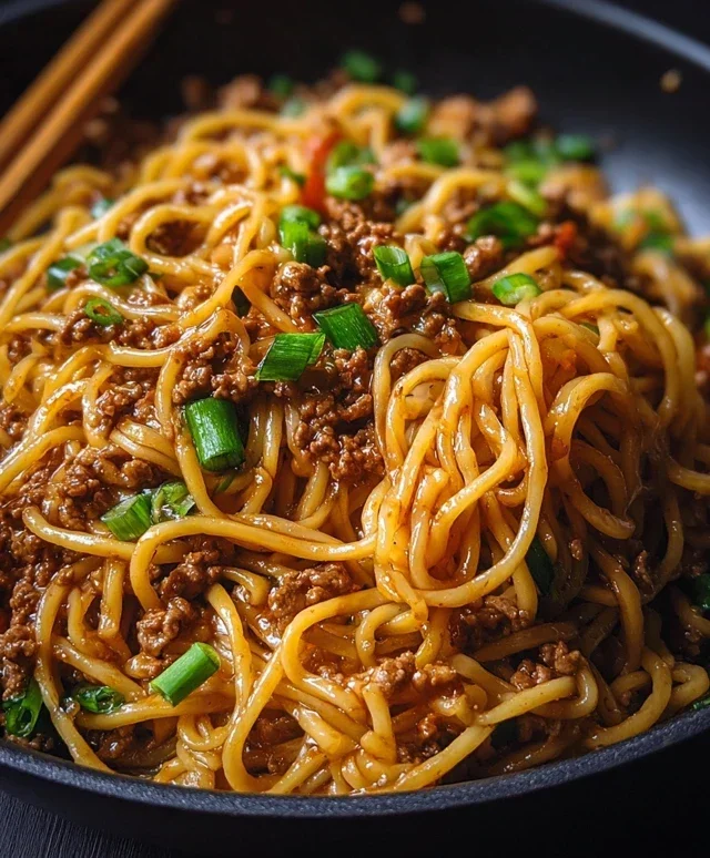 Asian Ground Beef Noodles