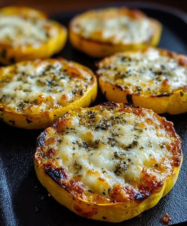 Cheesy Baked Squash Rounds