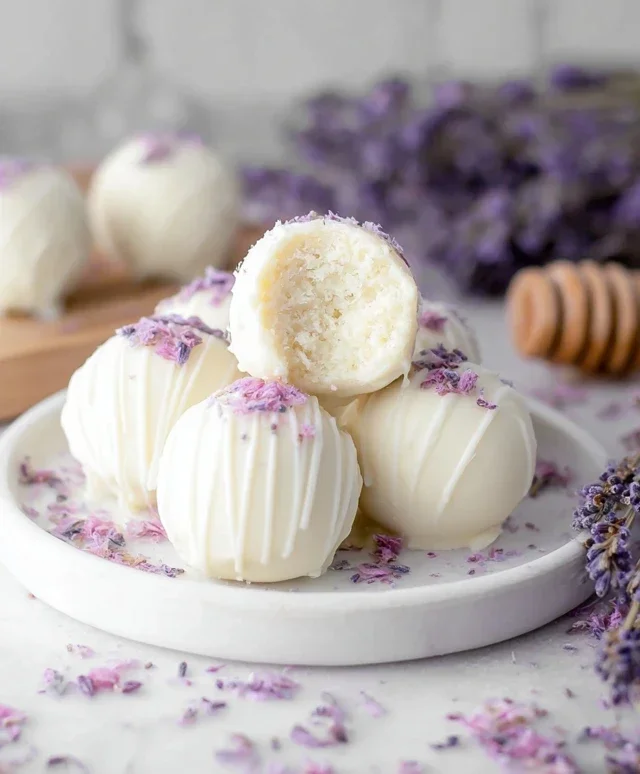 Honey Lavender White Chocolate Truffles