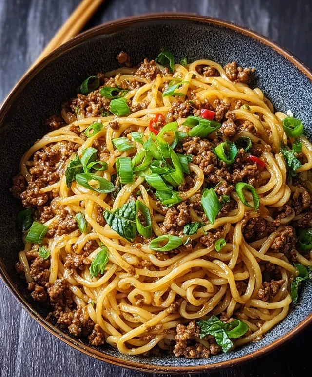 Asian Ground Beef Noodles