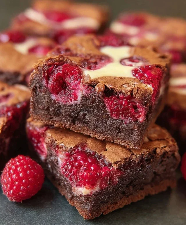 Raspberry Swirl Brownies